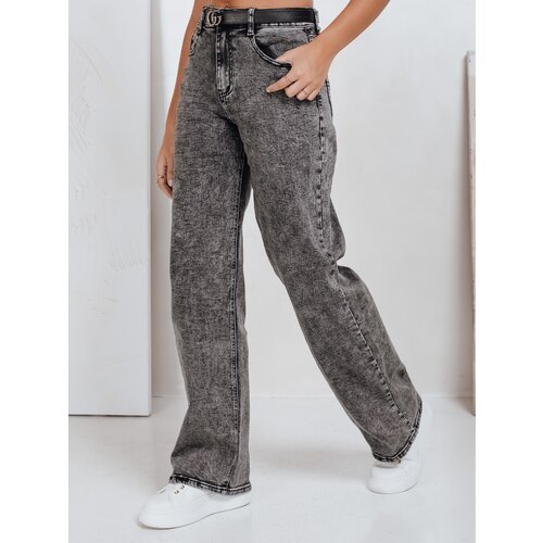 DStreet Jeansy damskie wide leg czarne Slike