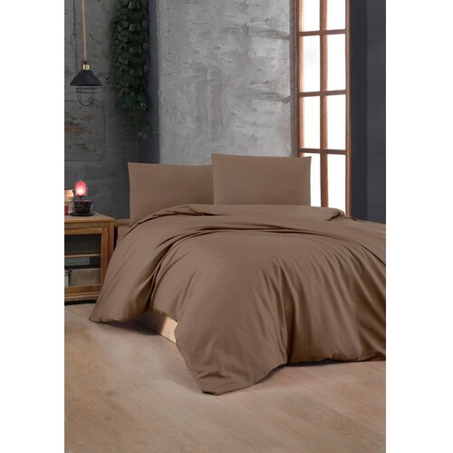Mijolnir Brown Brown Ranforce Single Quilt Cover Set (FR) Cene