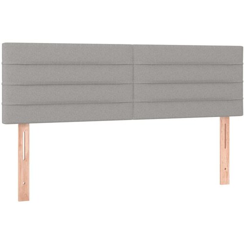  Uzglavlja 2 kom svjetlosiva 72 x 5 x 78/88 cm od tkanine Slike