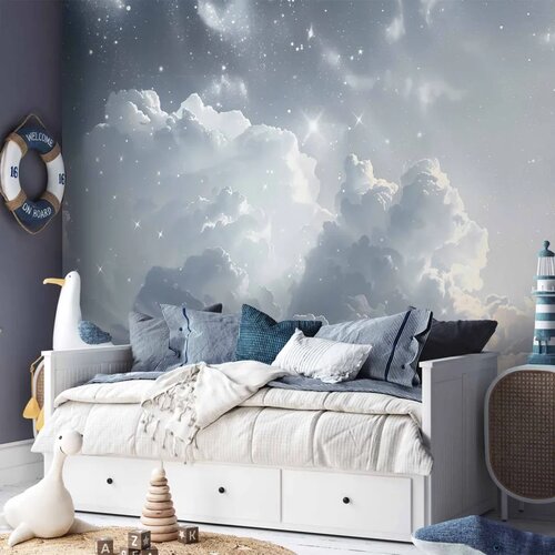  Foto tapeta - Astral Calm: Stars Scattered Over Delicate Clouds 300x210 Slike