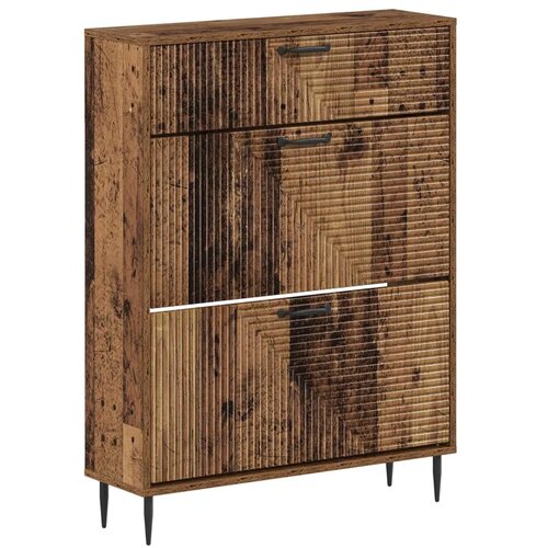  Ormar za cipele HAARLEM 78 x 24 x 103 cm Konstruirano drvo - Staro drvo Slike