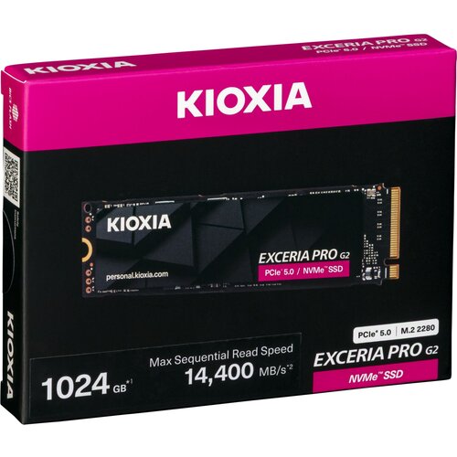 KIOXIA EXCERIA PRO G2 1TB M.2 2280 PCIe 5.0 LVE10Z1T02G8 Slike