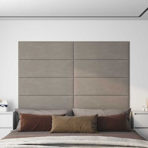  Zidna uzglavlja 12 kom. Svjetlosiva Bar&amp;scaron;un - Svjetlosiva 90 x 30 cm Pravokutno Slike