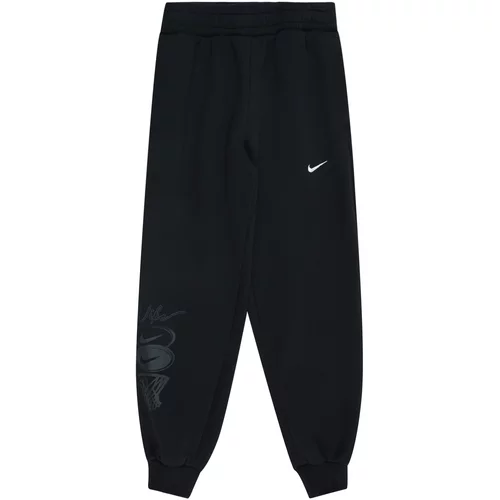 Nike Sportske hlače 'C.O.B. FLC' tamo siva / crna / bijela