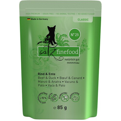 Catz finefood vrećice 8 x 85 g - Govedina i patka Slike