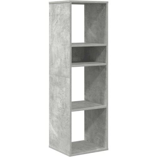 Maison Chic Knjižna omara - Knjižni regal betonsko siva 34x31x112 cm inženirski les, (21724852) Slike