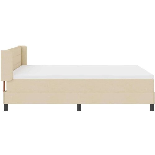 Box spring krevet s madracem Krema 190 x 140 cm Poliester Slike