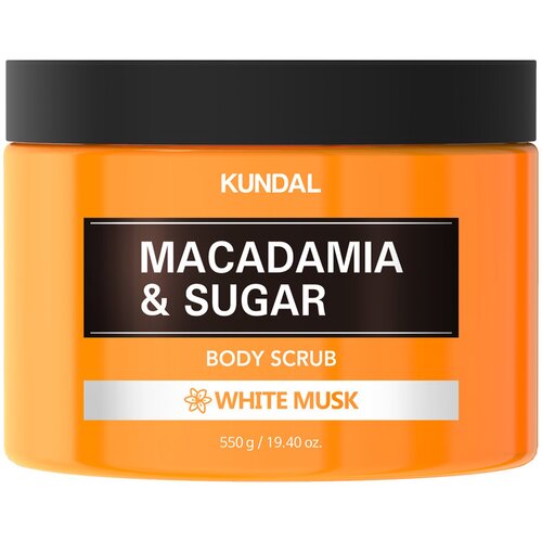 KUNDAL macadamia&sugar body scrub 550ml white musk Slike