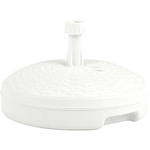 VidaXL Podstavek za senčnik pesek / voda 20 L bel plastika Slike