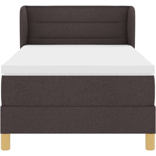 Box Spring krevet s madracem tamnosmeđi 100x200 cm tkanina Slike
