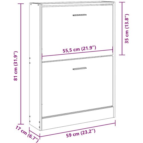  za cipele Bijeli 59x17x81 cm Konstruirano drvo Slike
