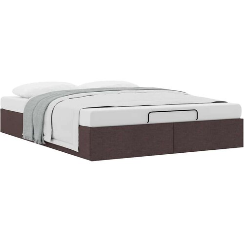 vidaXL Otomanski posteljni okvir brez vzmetnice rjav 140x190 cm blago, (21611872) Cene