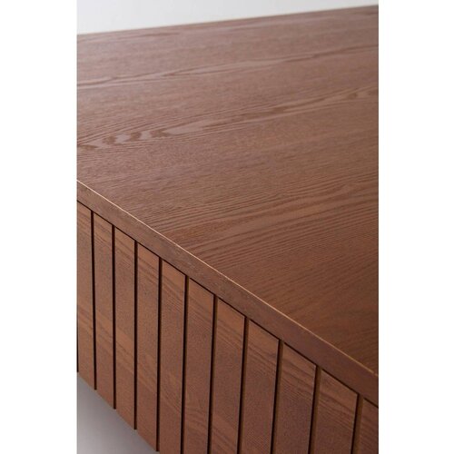 Jotex Temno rjava klubska mizica iz MDF plo&amp;scaron;č 90x90 cm Furuvik &amp;ndash; Slike