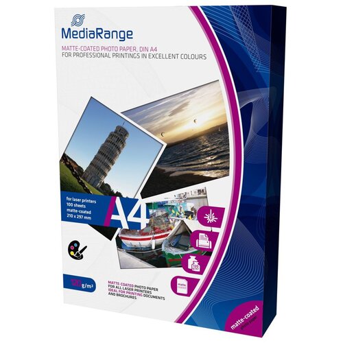 Mediarange foto papir za laserske tiskalnike A4, mat 120g, 100 kom Cene
