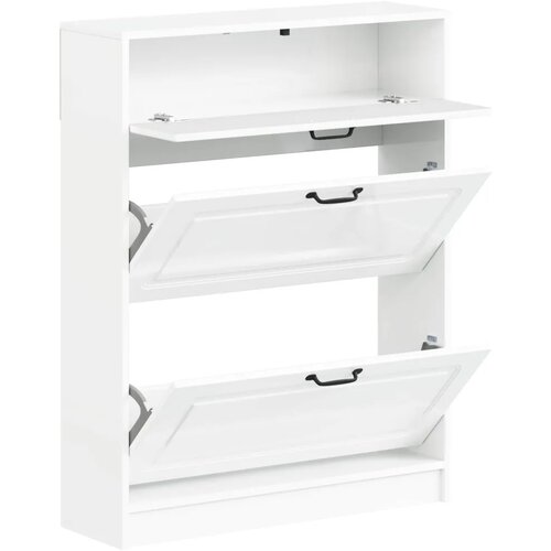  Ormar za cipele UTRECHT 78 x 24 x 100 cm Konstruirano drvo - Bijela visokog sjaja Cijene