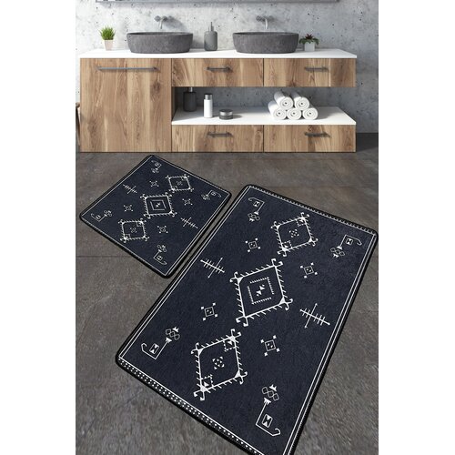 Hanah home Set od 2 kupaonska tepiha Tamno siva Cijene