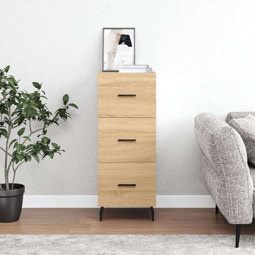 VidaXL Komoda boja hrasta sonome 34 5x34x90 cm od konstruiranog drva Slike