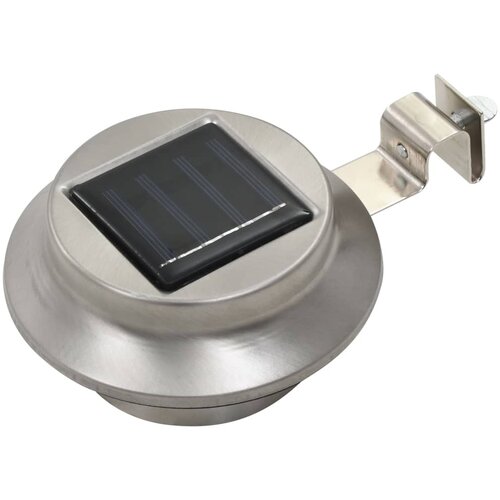  Vanjske solarne svjetiljke 12 kom LED okrugle 12 cm bijele Slike