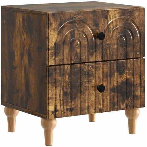 vidaXL Noćni ormar Dimljeni hrast 43 x 34 5 x 48 cm Konstruirano drvo - Dimljeni hrast 1 Cene