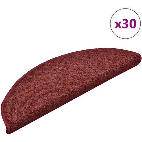  Prostirke za stepenice 30 kom 56x17x3 cm Bordo poluokrugle Cene
