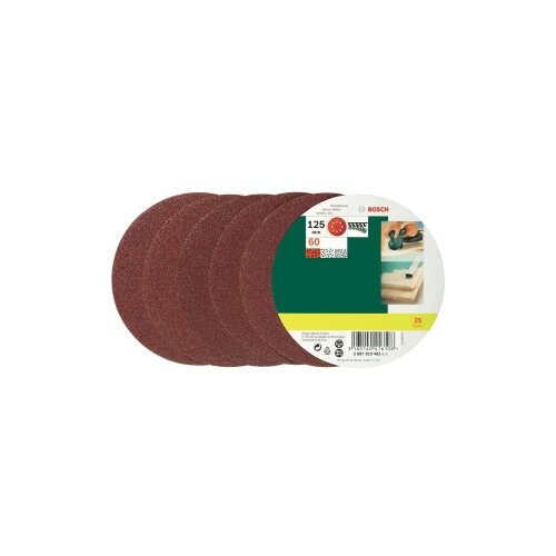 Bosch 25-delni set brusnih listova za ekscentrične brusilice, granulacija 60 2607019492 Cene