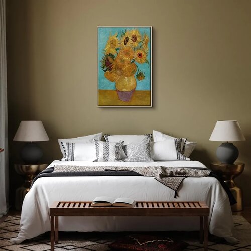  Slika - Vincent van Gogh &amp;ndash; Sunflowers II 40x60 U prirodnom drvenom okviru Slike