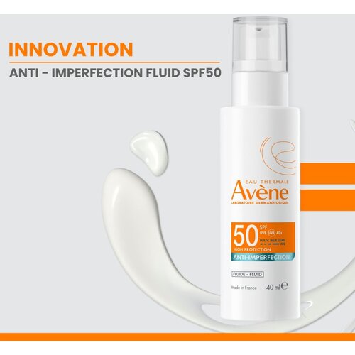 Av&amp;egrave;ne Sun Cleanance Fluid za&amp;scaron;čitni fluid za mastno in me&amp;scaron;ano kožo SPF 50 40 ml Slike