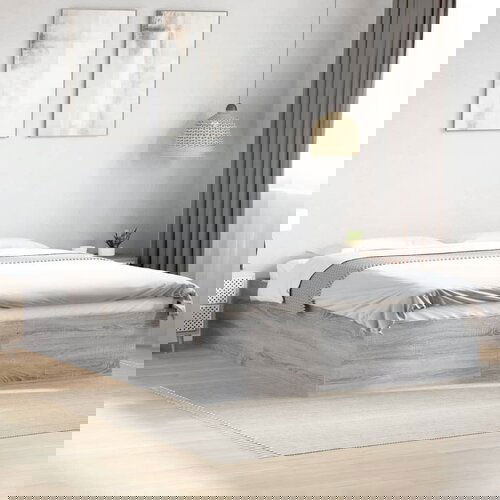 Furnova Posteljni okvir siva sonoma 150x200 cm inženirski les, (21940145) Cene