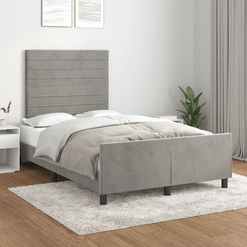 Furnova Posteljni okvir brez vzmetnico siv 120x190 cm žamet, (21937903) Slike