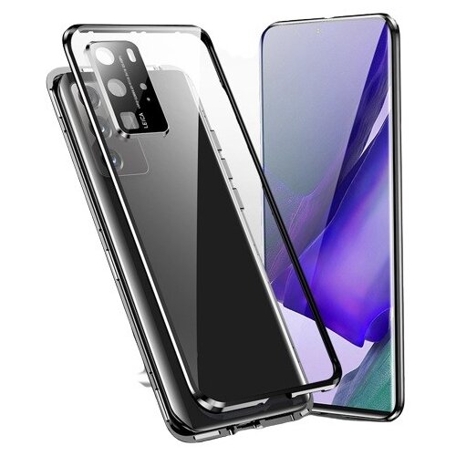 INF magnetna dvostranska torbica za mobilni telefon iz kaljenega stekla black samsung galaxy S23, (21236528) Slike