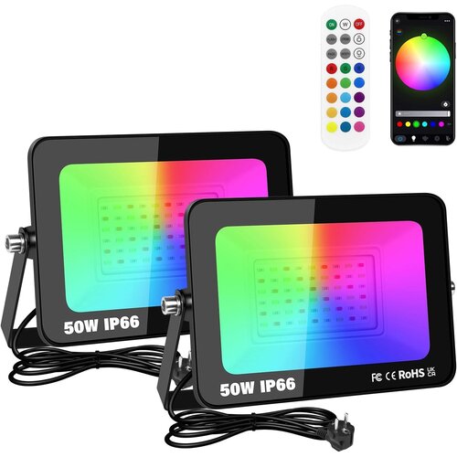 RIGIDON 2x 50 W RGB LED reflektor 5000 lm Slike