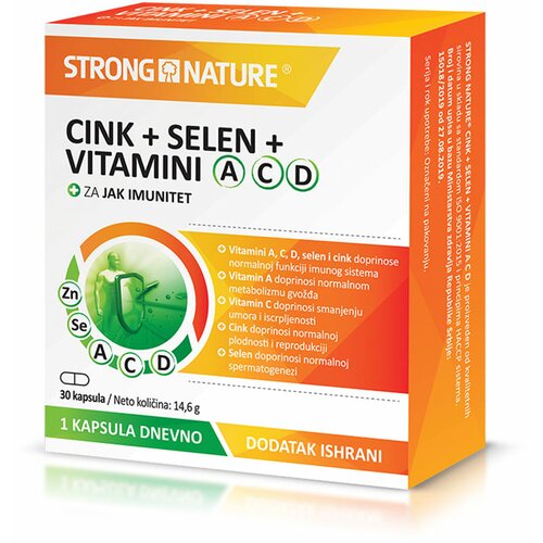 ELEPHANT cink+selen+vitamini a,c,d 30 kapsula Slike