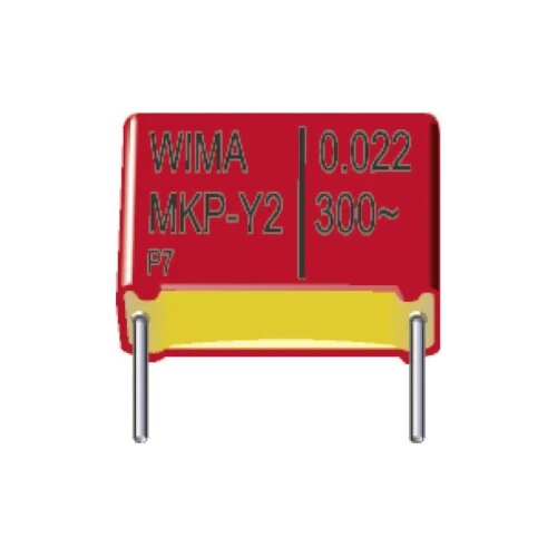 WIMA MKP-Y2-Radijski kondenzator za uklanjanje smetnji, radijalno ožičen 1500 pF 300 V/AC 10 % 10 mm (D x &amp;Scaron; x V) 13 x 4 x 9.5 mm Slike