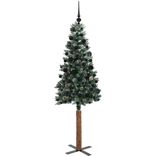 VidaXL Mr&amp;scaron;avo božićno drvce s 300 LED svjetlima Zelena i bijela 180 cm Slike