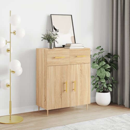 vidaXL Komoda sonoma hrast 69,5x34x90 cm inženirski les Cene