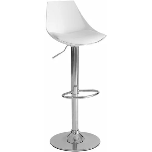 Casa Selección Beli barski stoli v kompletu z nastavljivo višino 2 ks iz umetnega usnja (višina sedeža 56,5 cm) –