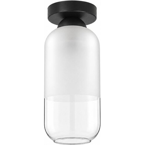 Brilagi LED Stropna svetiljka RETRO GLASS 1xE27/60W/230V pr. 14 cm crna/bela Slike