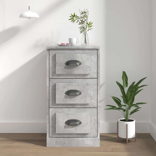  Komoda siva boja betona 36x35 5x67 5 cm od konstruiranog drva Slike