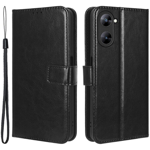 INORCO Za Realme V30 5G/V30t Crazy Horse Texture Denarnica Telefonska torbica PU usnje Pokrov stojala za telefon, (22036107) Slike