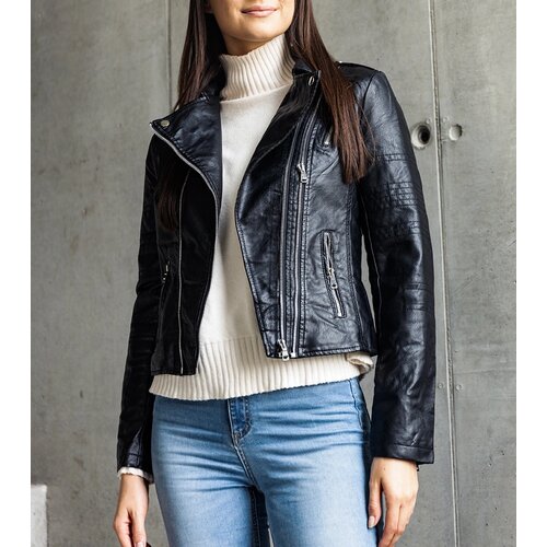 Gemre Black biker jacket Miramelka Cene