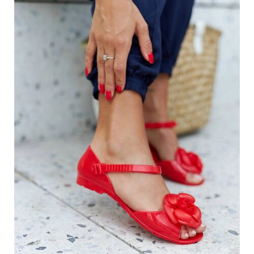 Gemre Red ballet flats with a flower Lucchese Cijene