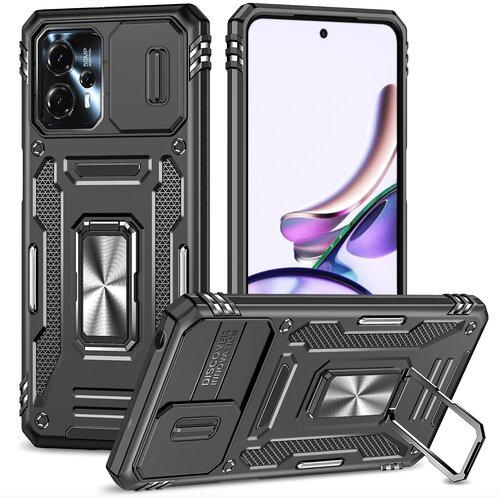 INORCO Za Motorola Moto G13 4G Armor Series PC + TPU, odporno na udarce, telefonsko ohi&amp;scaron;je Ring Kickstand Cover z drsnim pokrovom kamere, (22035402) Slike