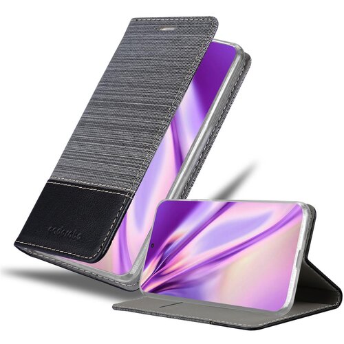 Cadorabo Case, združljiv s Samsungom v sivi črni barvi - za&scaron;čitni pokrov z magnetnim zapiranjem, stoječo funkcijo in režo za kartico, (20567236) Cene
