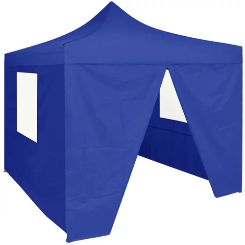  Profesionalni sklopivi šator za zabave 2 x 2 m čelični plavi