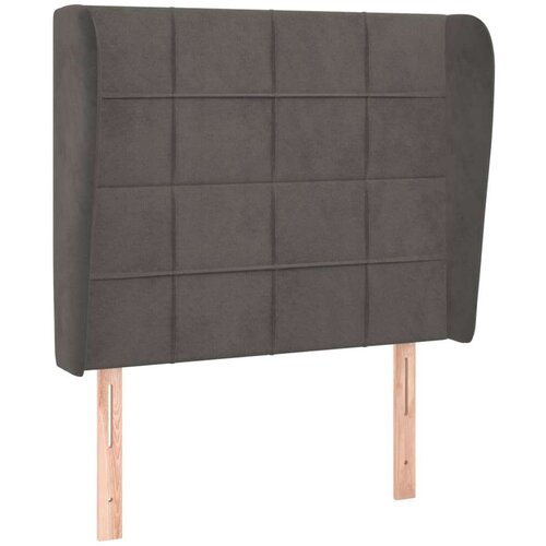 Uzglavlje s u&amp;scaron;ima tamnosivo 83 x 23 x 118/128 cm bar&amp;scaron;unasto Slike