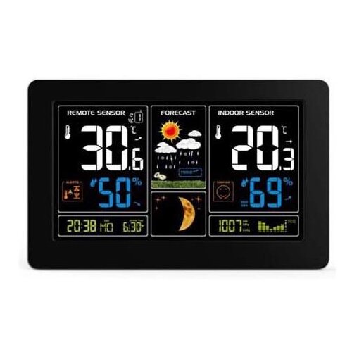 solight TE81 - Meteorolo&scaron;ka stanica sa LCD ekranom, USB punjenje, crna Cene