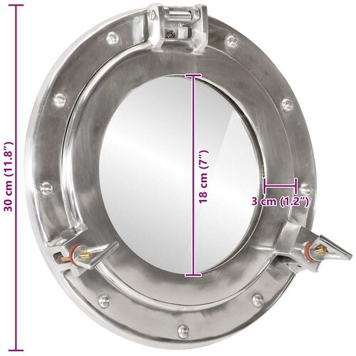  Viseće zidno ogledalo &amp;Oslash; 30 cm od aluminija i stakla Slike