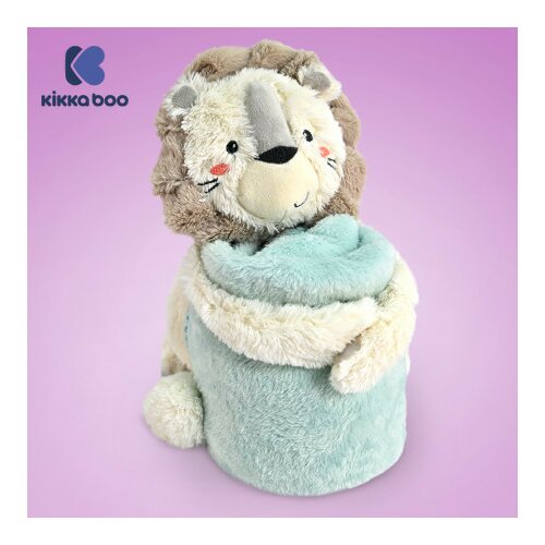 Kikka Boo bebi ćebence sa plišanom igračkom 70x100 Jungle King ( KKB50113 ) Slike