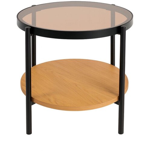 Unique Furniture Okrugao pomoćni stol sa staklenom pločom stola &amp;oslash; 48 cm Hassel &amp;ndash; Slike