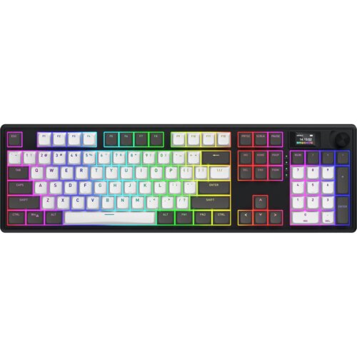 Hator Skyfall Pro Wireless 100 tipkovnica Igranje USB + RF Wireless + Bluetooth QWERTY US Engleski Crno, Sivo Slike
